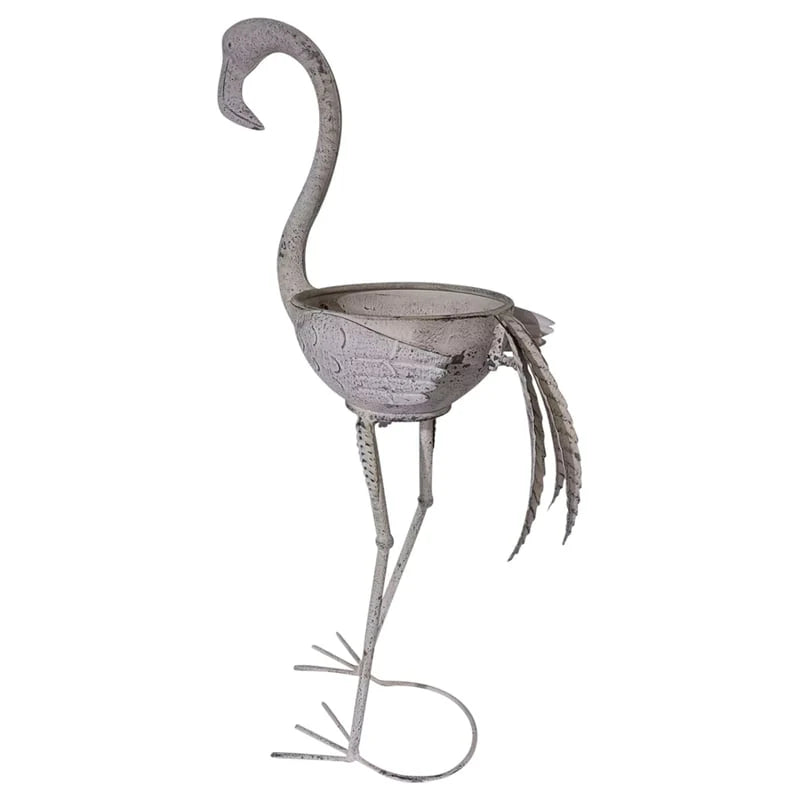 Metal Flamingo Pot Planter 85cms