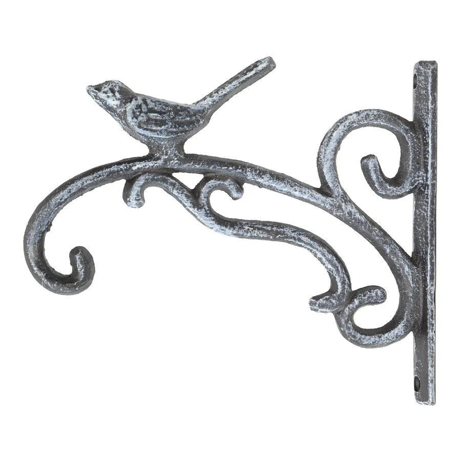 Metal Fleur Wall Bracket Hook with Bird