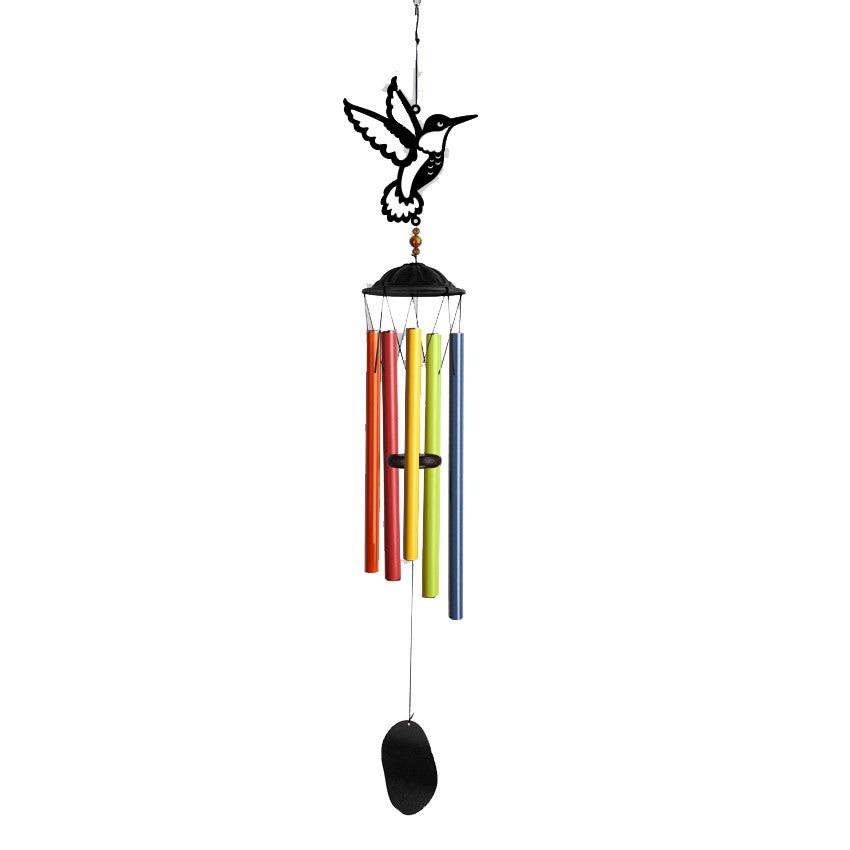 Metal Hummingbird Rainbow Wind Chime