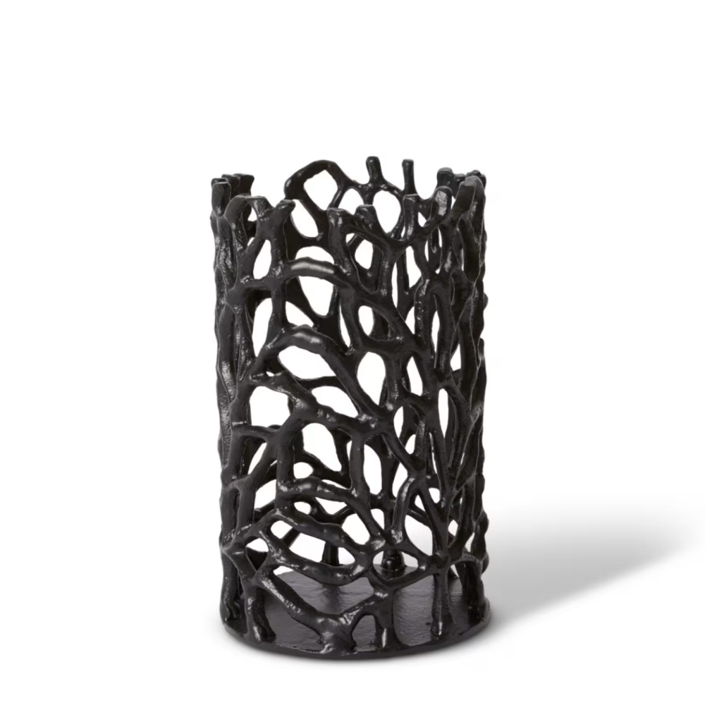 Metal Mesh Designer Ishaan Candle Holder - 22cms - Available in 2 Colors