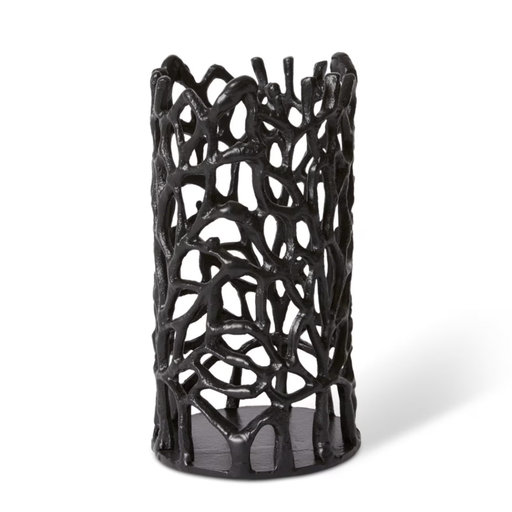 Metal Mesh Designer Ishaan Candle Holder - 25cms - Available in 2 Colors