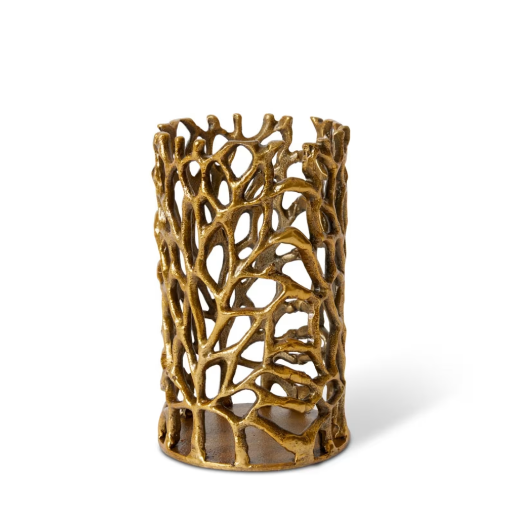 Metal Mesh Designer Ishaan Candle Holder - 22cms - Available in 2 Colors