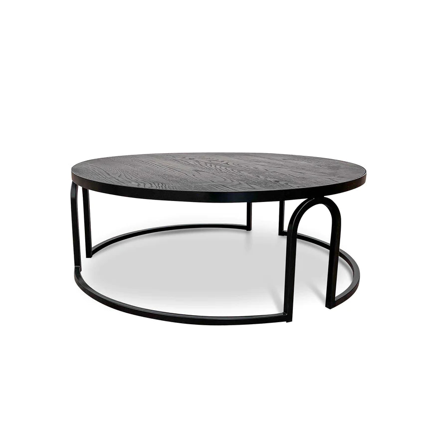 Metal Oak Designer Coffee Table 100cms