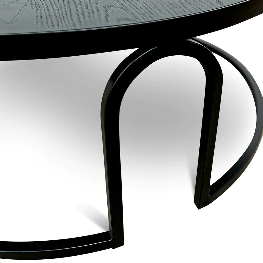 Metal Oak Designer Coffee Table 100cms