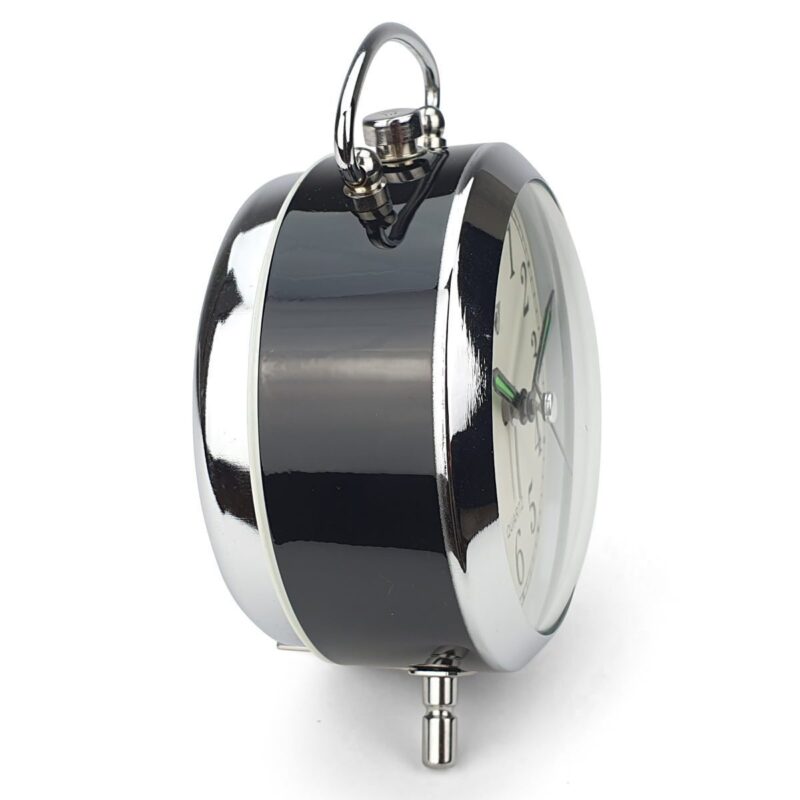 Metal Round Shinny Frame Alarm Clock - Available in 3 Colors