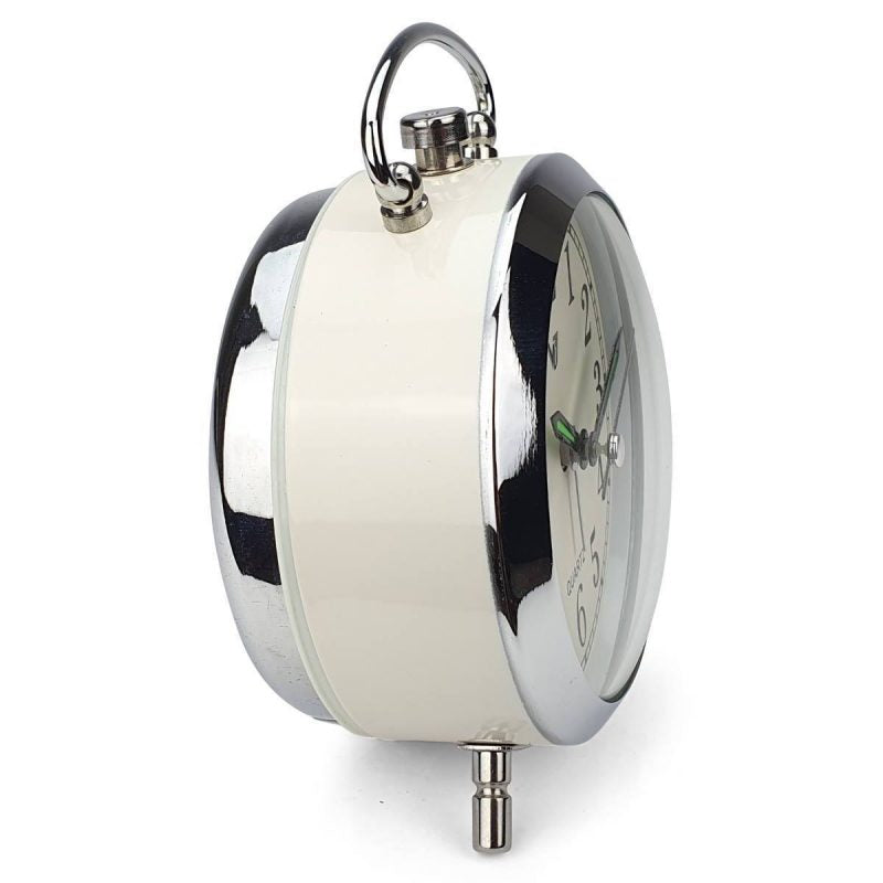 Metal Round Shinny Frame Alarm Clock - Available in 3 Colors