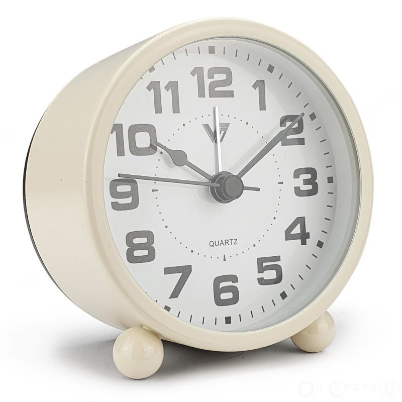 Metal Round Table Alarm Clock - Available in 3 Colors