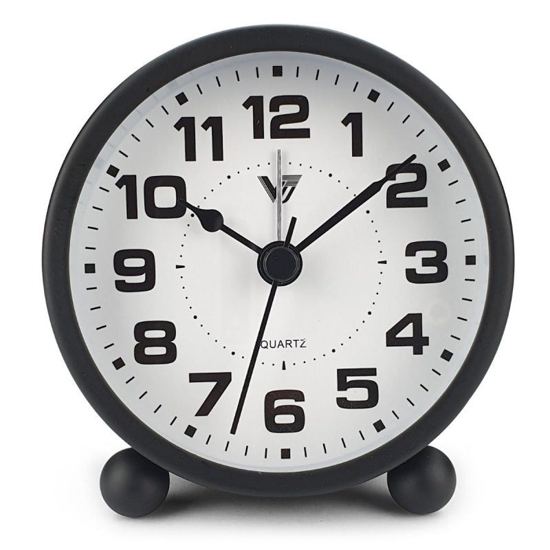 Metal Round Table Alarm Clock - Available in 3 Colors