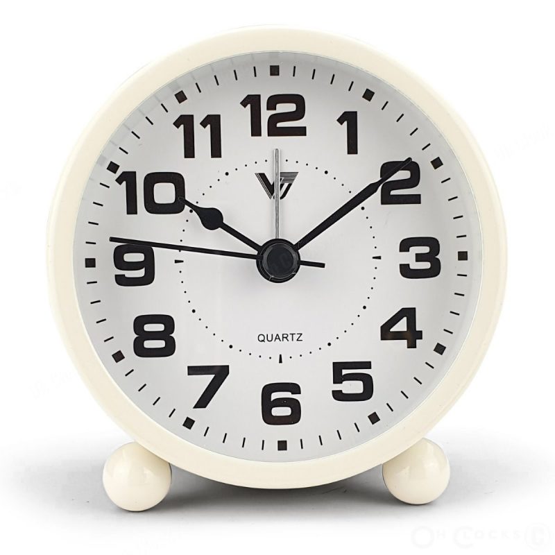 Metal Round Table Alarm Clock - Available in 3 Colors