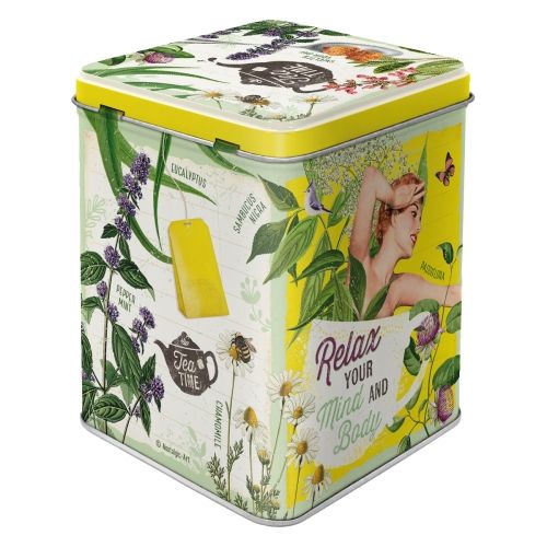 Metal Tin Storage Box - Selected Herbs