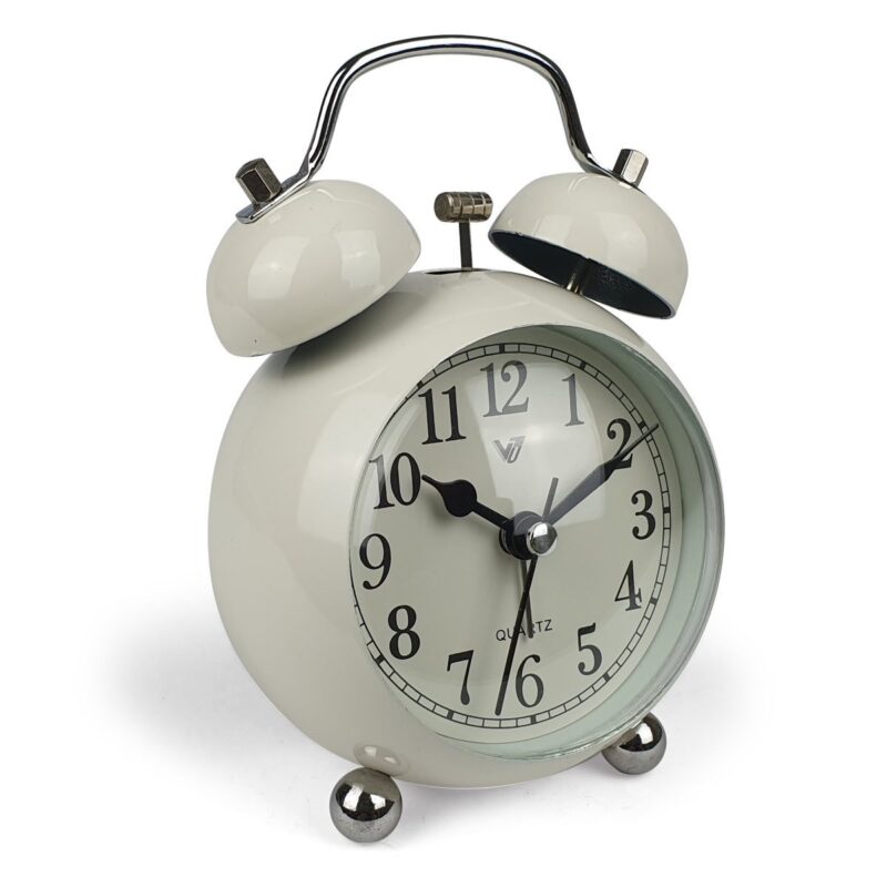 Metal Twin Bells Table Alarm Clock - Available in 3 Colors