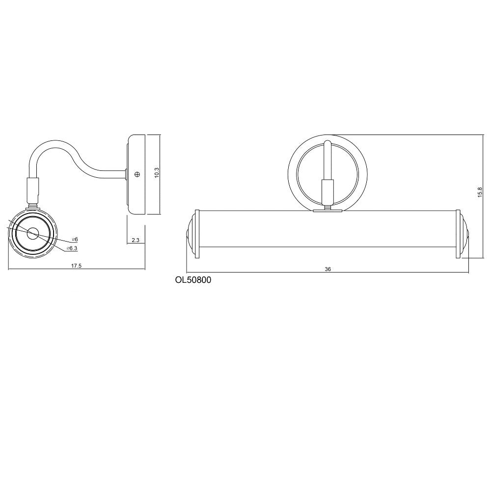 Metal Wall Mounted Picture Light (Available in 4 Colors)