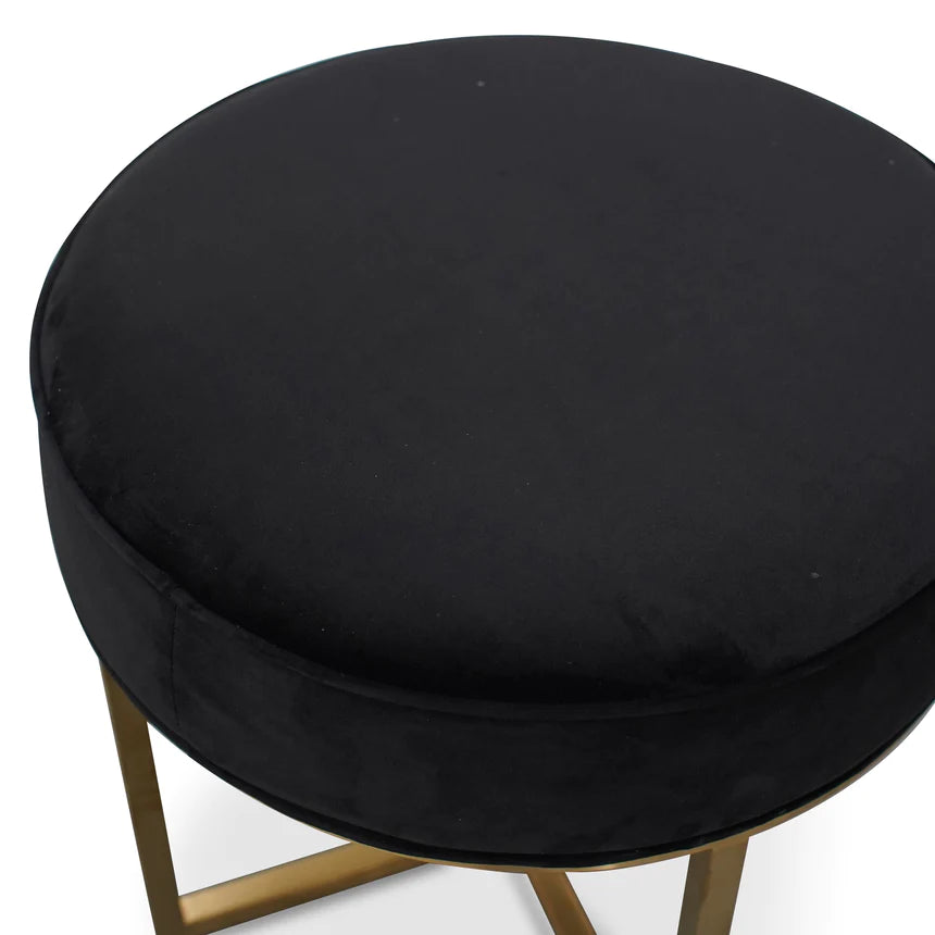 Metallic Embrace Ottoman 50cms - Black