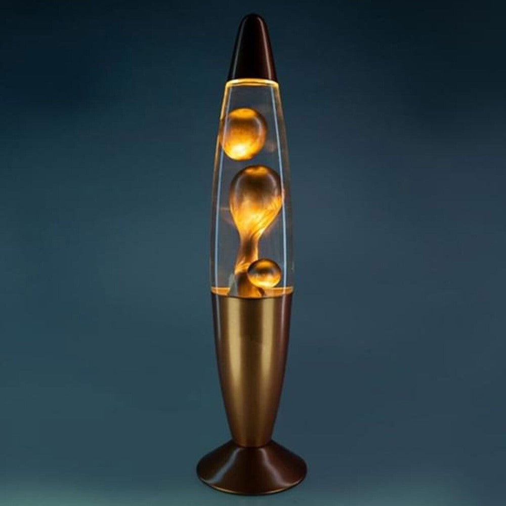 Metallic Peace Lava Lamp - Gold