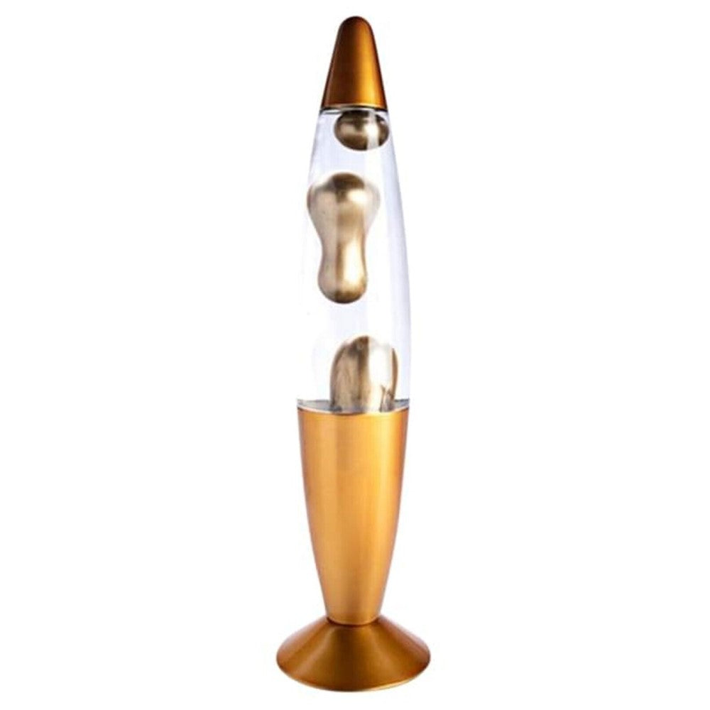 Metallic Peace Lava Lamp - Gold