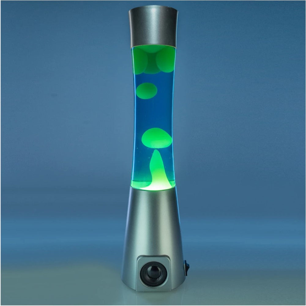 Bluetooth Speaker Motion Lava Lamp Silver/Blue/Yellow