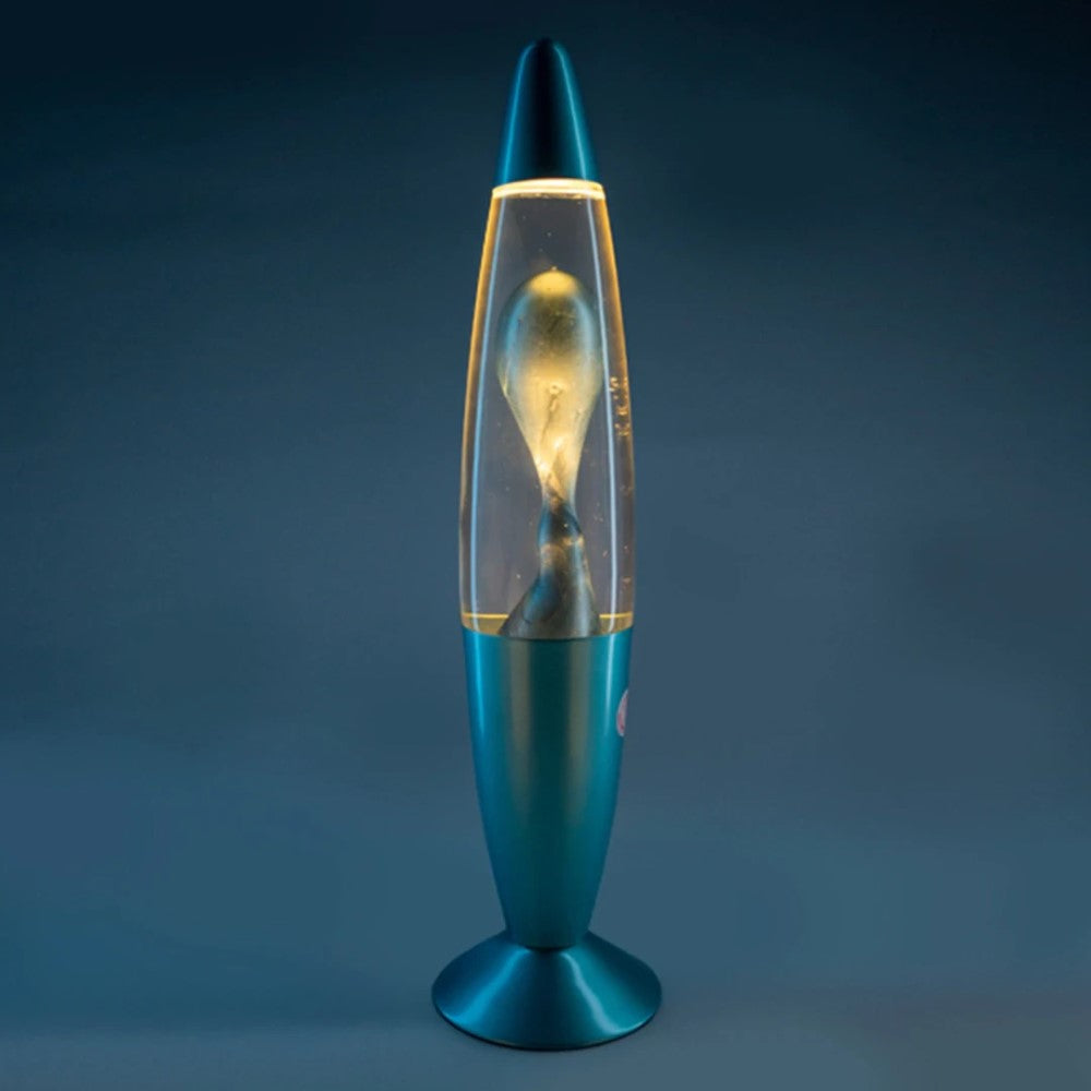 Metallic Peace Lava Lamp - Blue