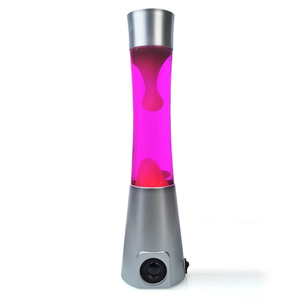 Bluetooth Speaker Motion Lava Lamp Silver/Pink/White