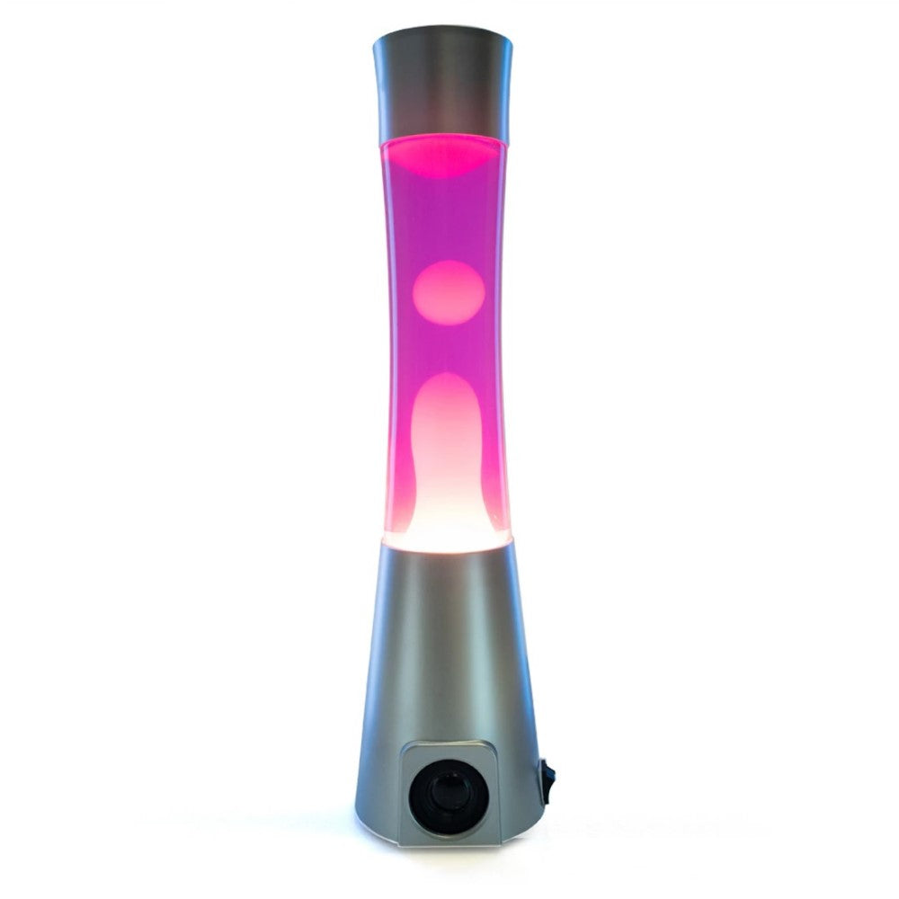 Bluetooth Speaker Motion Lava Lamp Silver/Pink/White