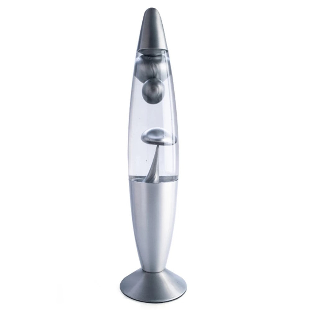 Metallic Peace Lava Lamp - Silver