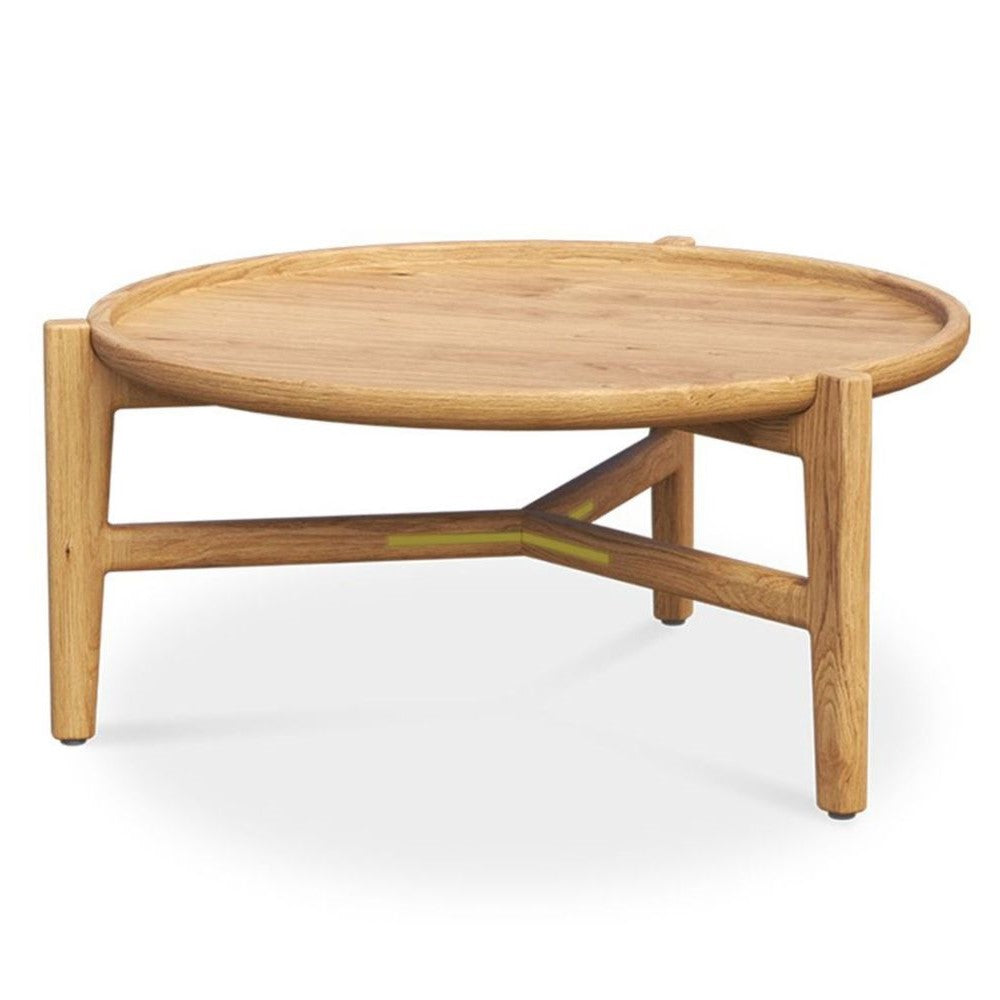 Mid-Century Style Round Teak Wood Coffee Table