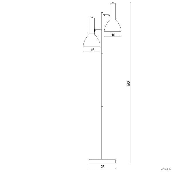 Mid-Century Twin Floor Lamp (Available in 4 Colors)