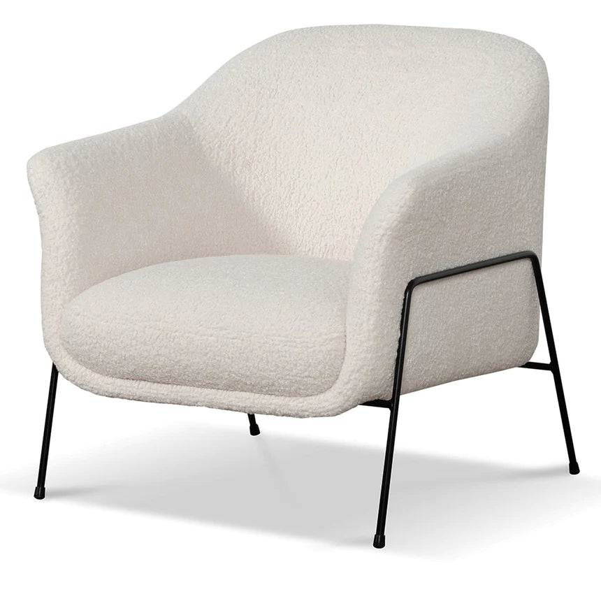 Midnight Chic Lounge Armchair- White