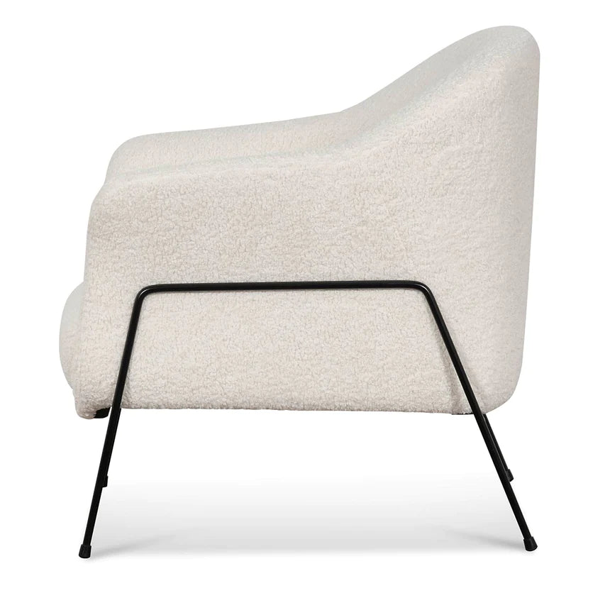 Midnight Chic Lounge Armchair- White