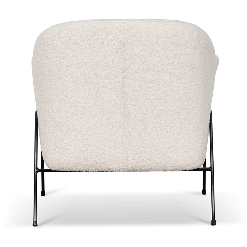 Midnight Chic Lounge Armchair- White