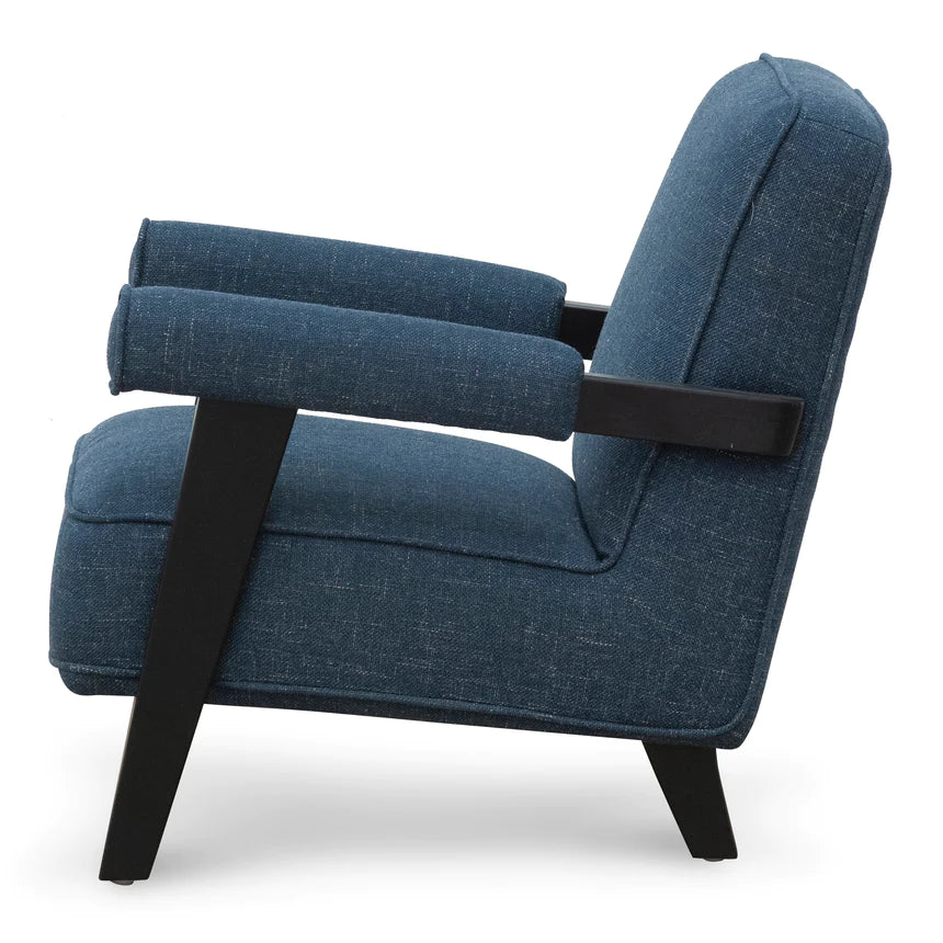 Minimalist Chic Sleek Lounge Chair - Dark Blue