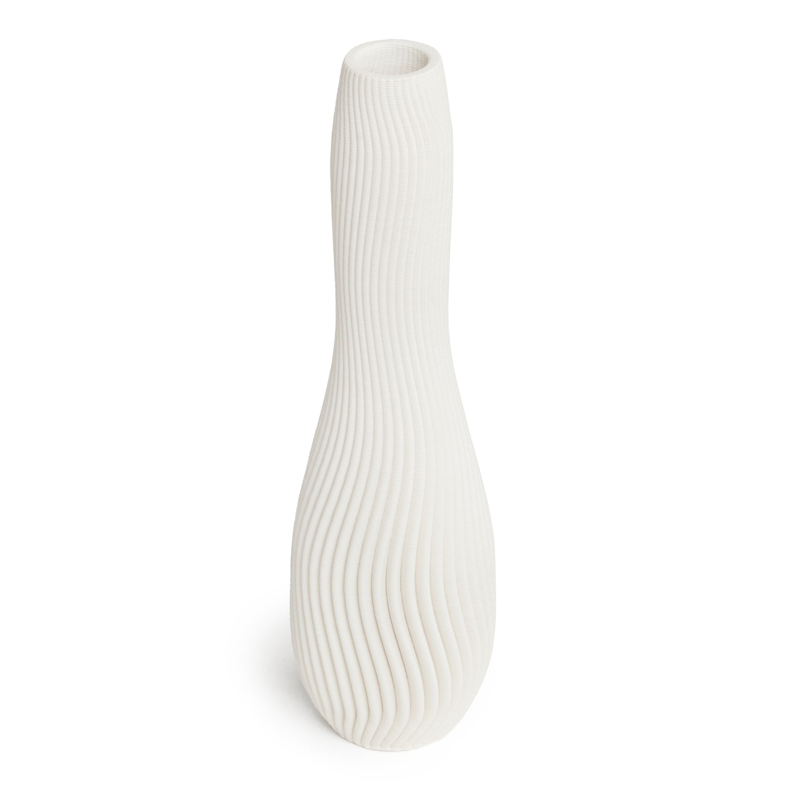 Minimalist Grace Ceramic Vase 32cms - White