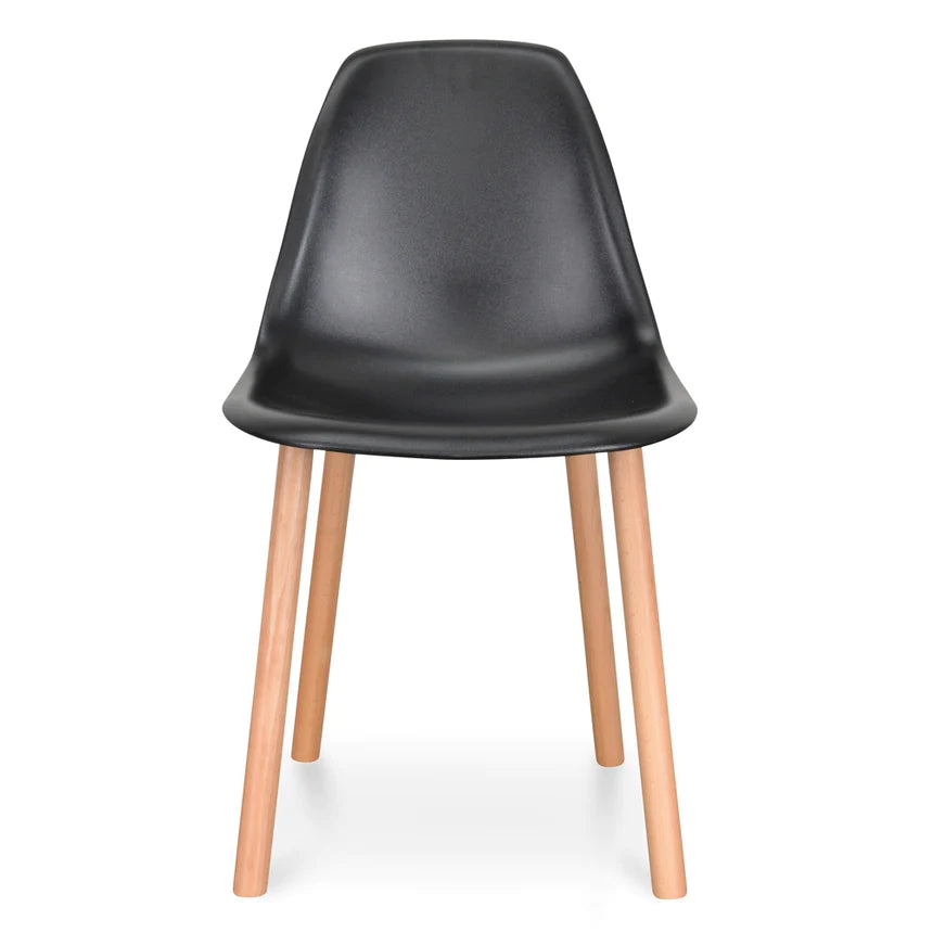 Minimalist Seating Dining Chair - Black & Natural