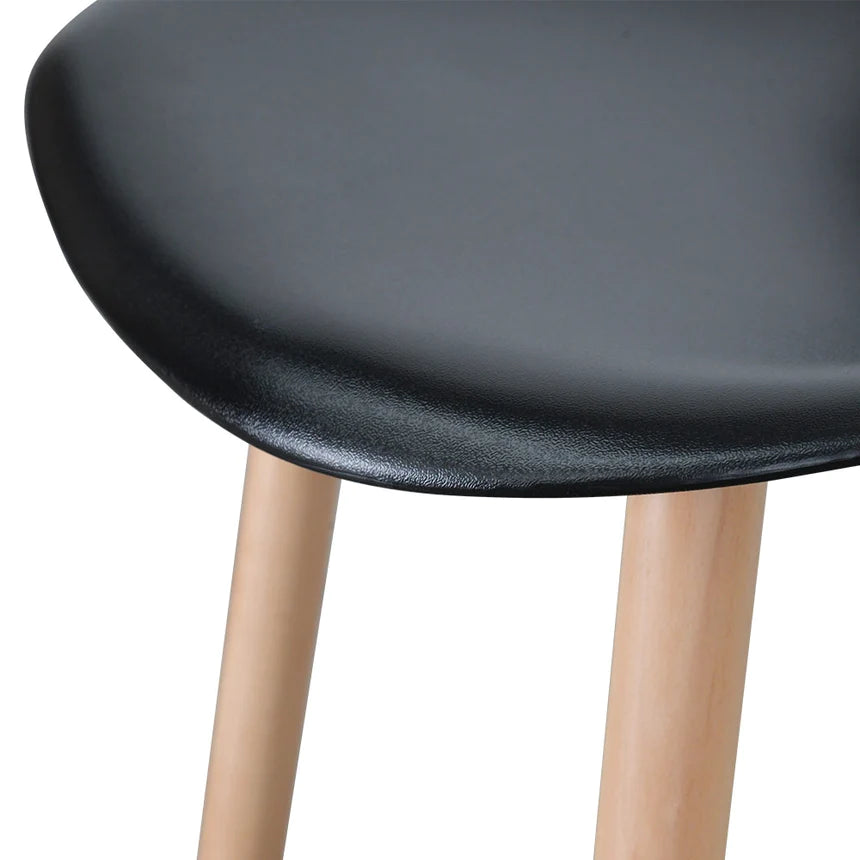 Minimalist Seating Dining Chair - Black & Natural