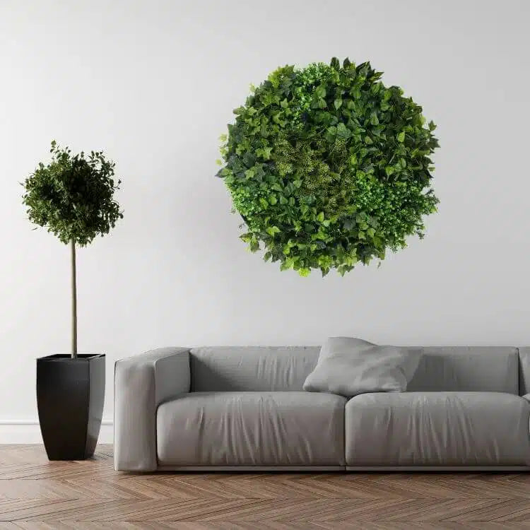 Mixed Leaf Artificial Wall Disc 80cms