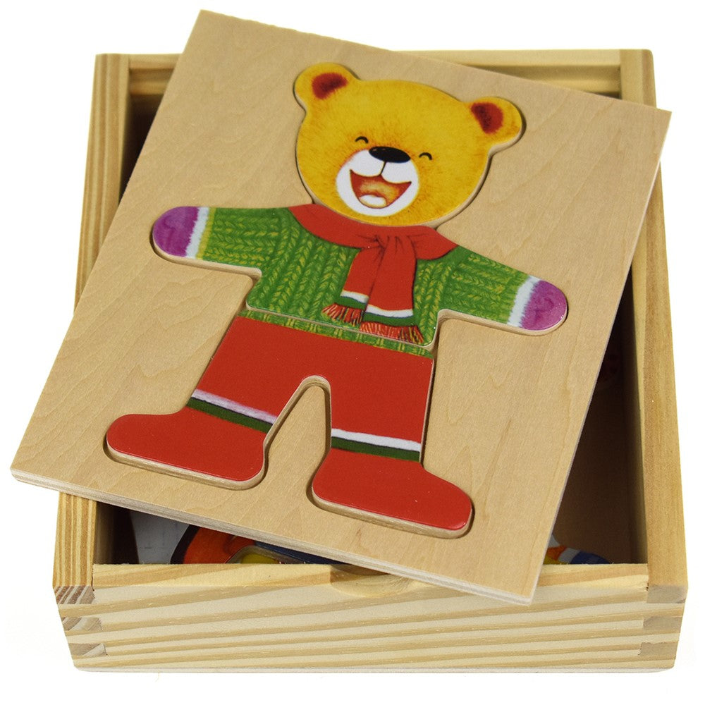 Mix n Match Wooden Boy Bear Dressing Set