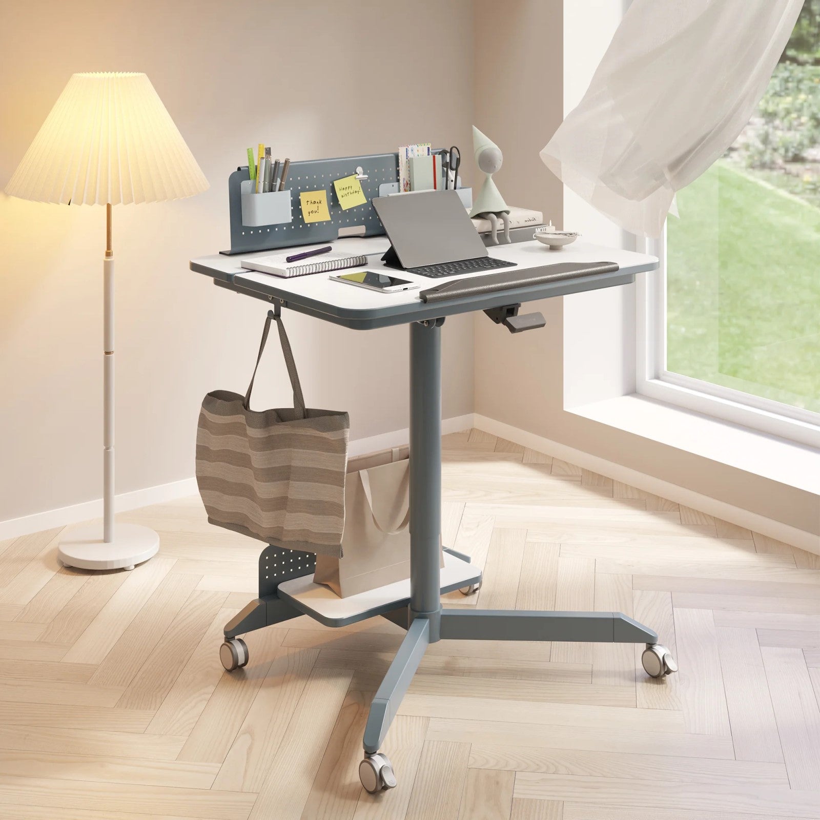 Sit & Stand Laptop Desk with Tilting Desktop