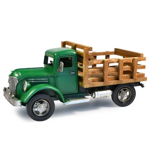 Model Farm Truck Metal Decorative Ornament - Green