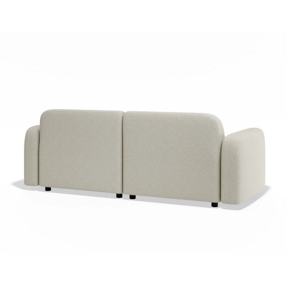 Modern 2-Seater Atticus Modular Sofa - Ivory Cream Fabric