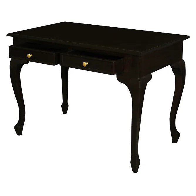 Modern 2 Drawer Office Desk - Dark Brown