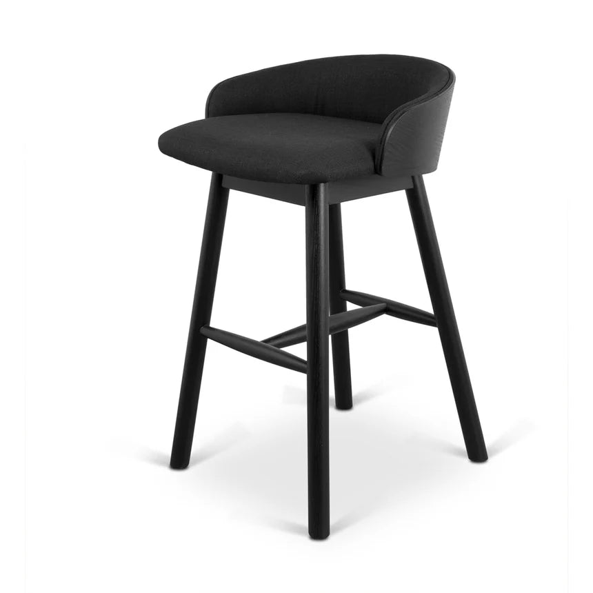 Modern Backless Bar Stool - Full Black