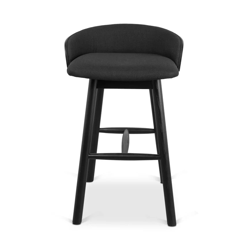 Modern Backless Bar Stool - Full Black