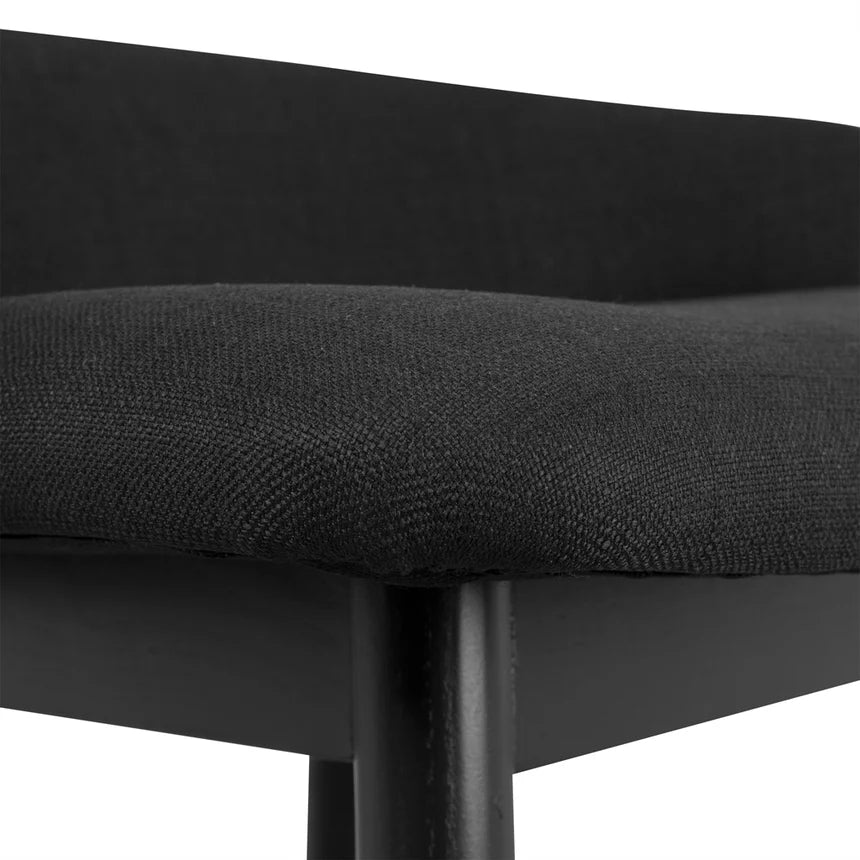 Modern Backless Bar Stool - Full Black