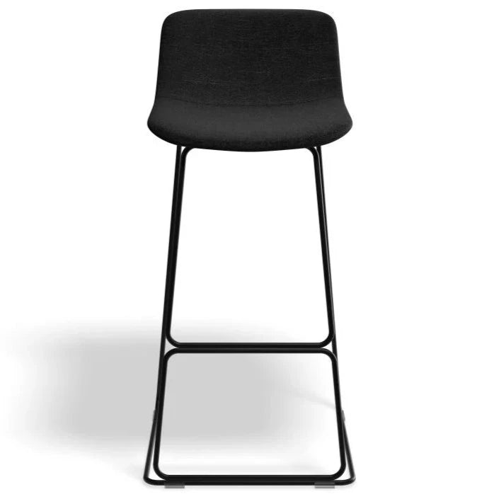 Modern Black Metal Fabric High Stool (Available in 2 Sizes)