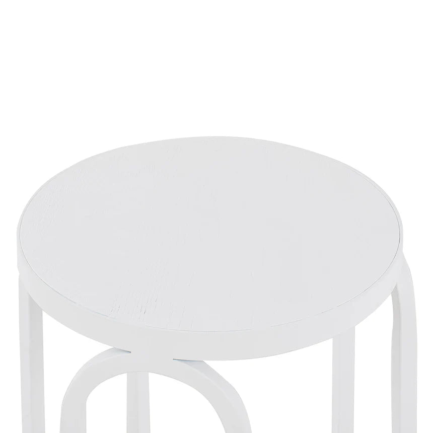 Modern Classic Full White Oak Side Table