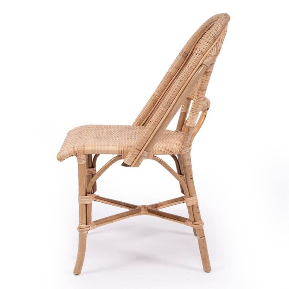 Modern Coastal Style Rattan Dining Chair - Natural