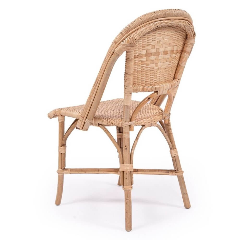 Modern Coastal Style Rattan Dining Chair - Natural