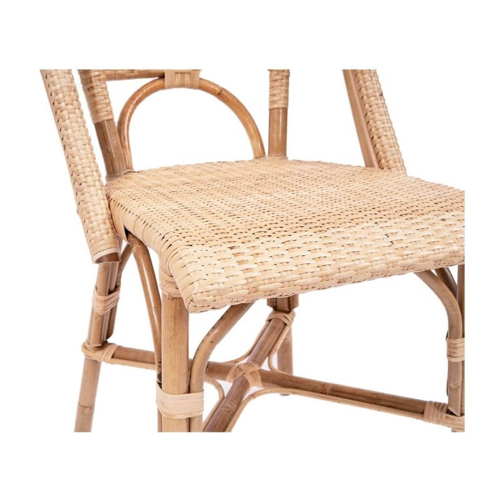 Modern Coastal Style Rattan Dining Chair - Natural