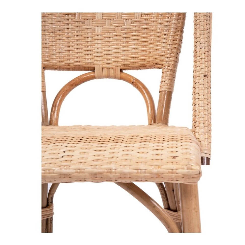 Modern Coastal Style Rattan Dining Chair - Natural