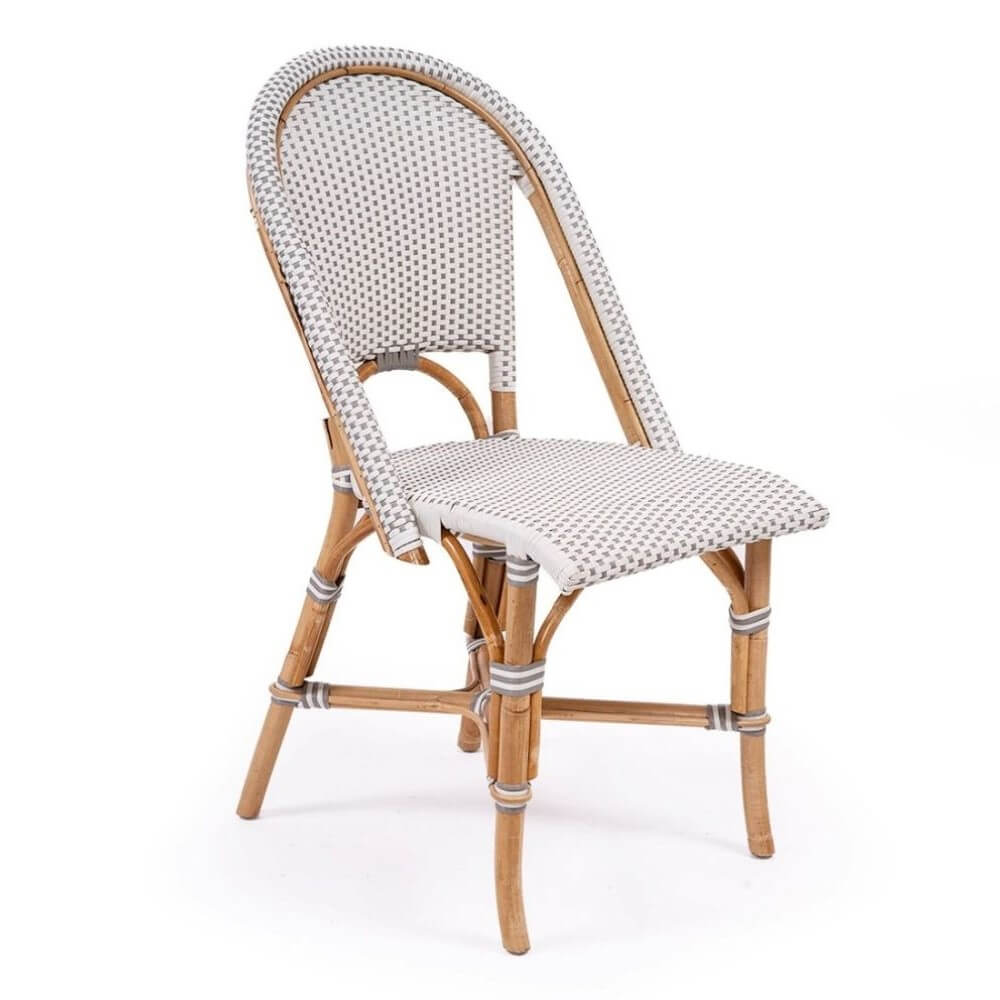 Modern Coastal Style Rattan Dining Chair - Cream