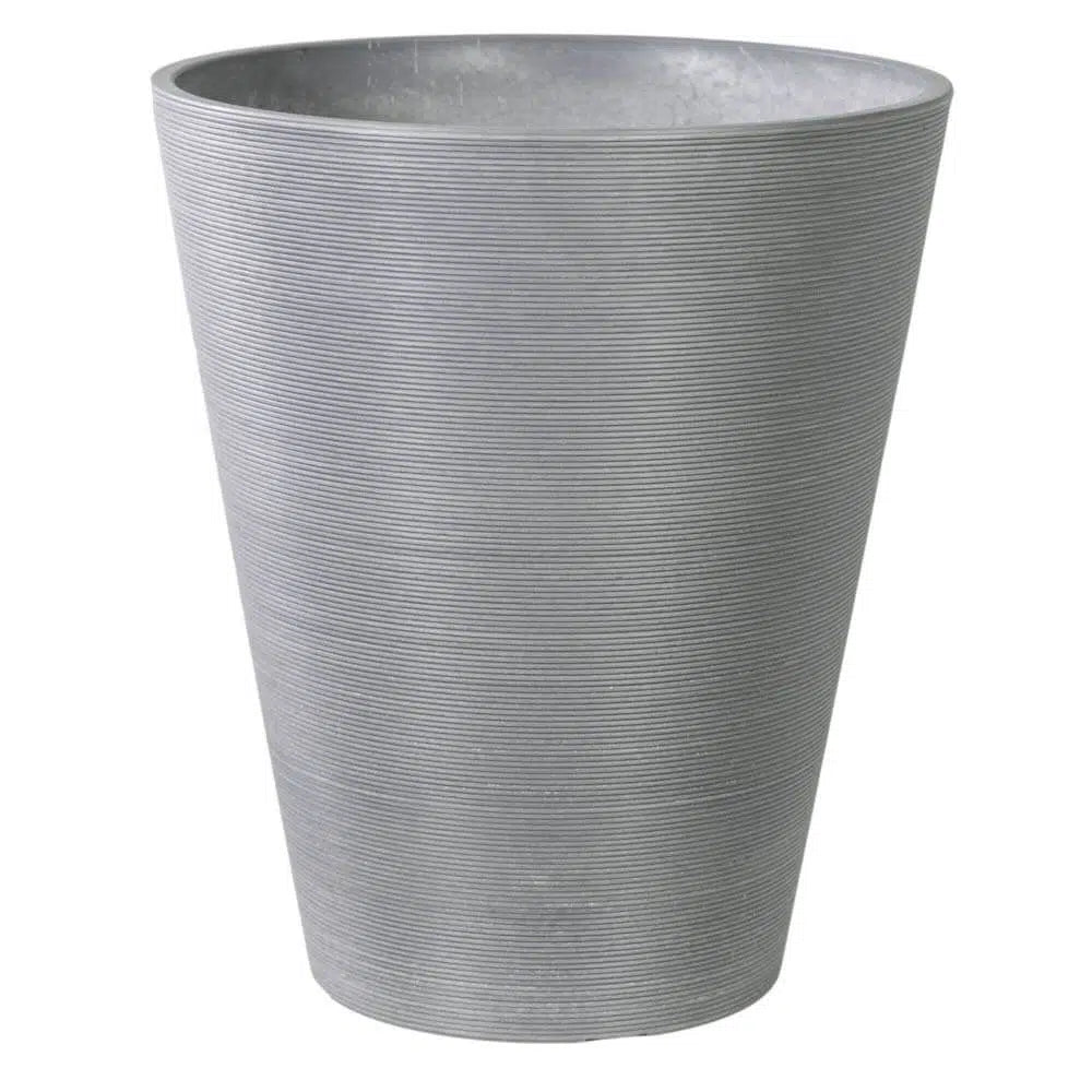 Modern Decorative Textured Round Grey Planter 47cms